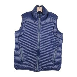 Jetlag‎ Men's Size Large Navy Blue Genuine Down Puffer Vest Jacket
